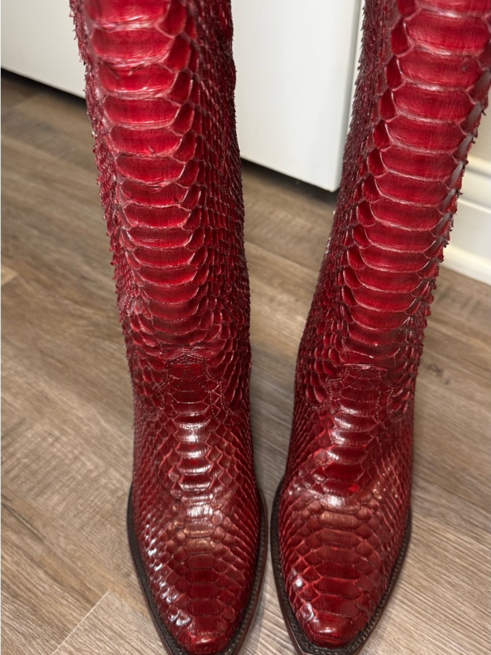 Ariat Sterling Emery StretchFit Western Spicy Red Python Boots - Picture 6 of 16